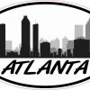 Oval Atlanta Skyline Sticker