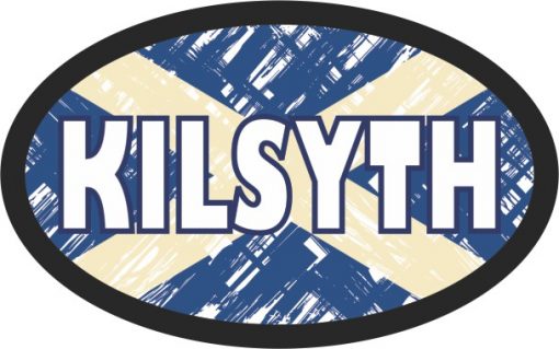 Oval Scottish Flag Kilsyth Sticker