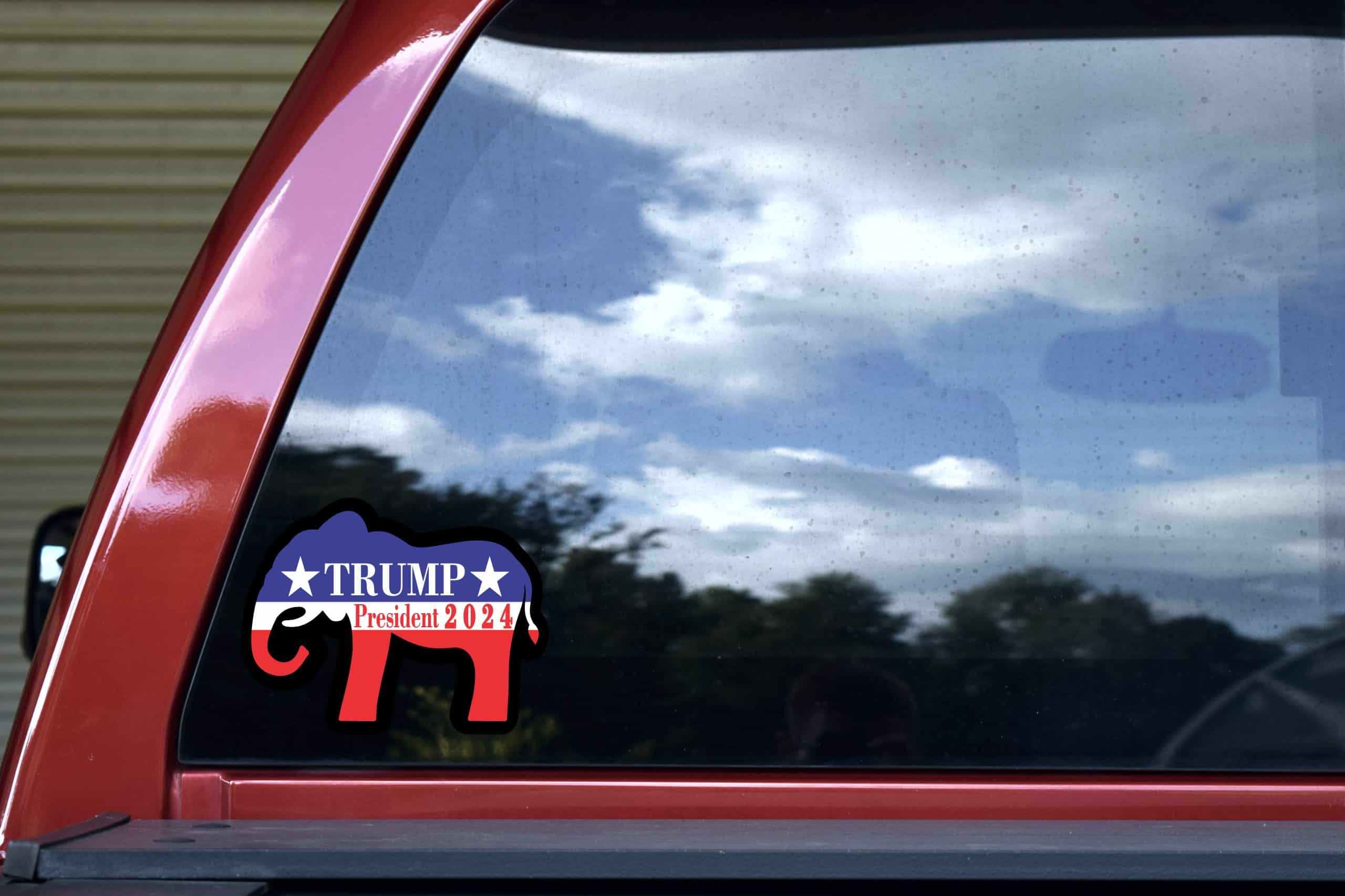 6.5in x 5in Elephant Trump President 2024 Sticker - Image 4