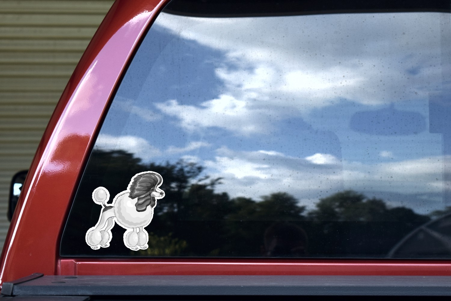 5in x 5in Poodle Sticker - Image 2