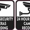 24 Hour Security Cameras Recording Stickers