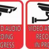 Red Video and Audio Recording in Progress Stickers