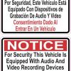 Spanish English Audio and Video Recording Consent Stickers
