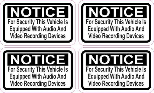 Notice Audio and Video Recording Stickers