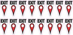 Exit Map Pointer Stickers
