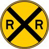 Railroad Crossing Sign Sticker