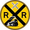Train Railroad Crossing Sticker