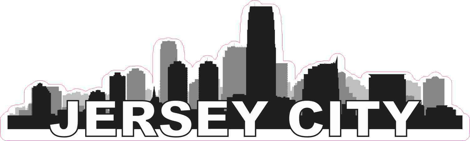 Jersey City Skyline Sticker