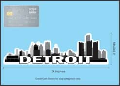 10in x 3in Detroit Skyline Sticker