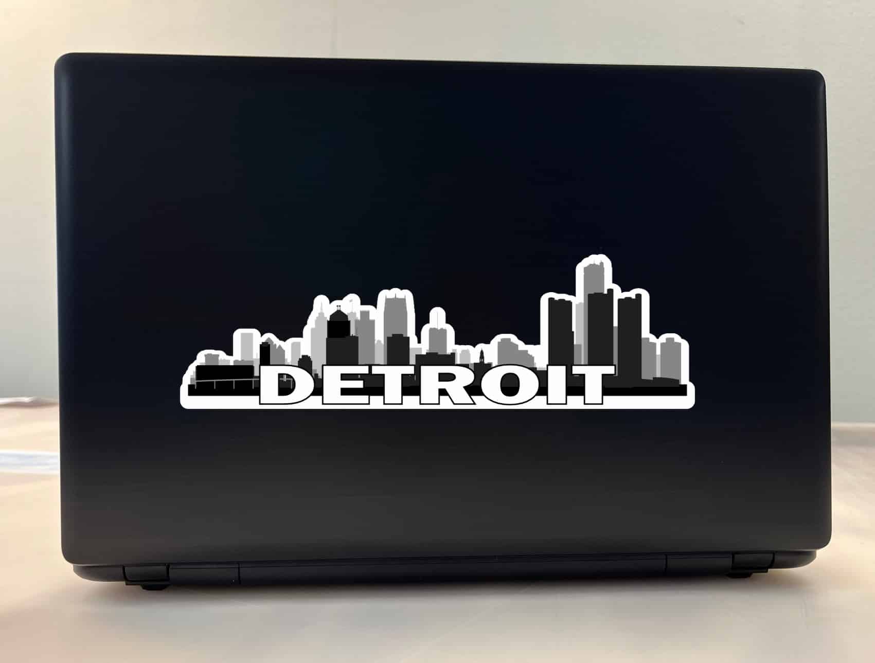 10in x 3in Detroit Skyline Sticker