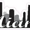 Script Miami Skyline Sticker