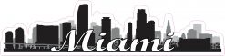 Script Miami Skyline Sticker