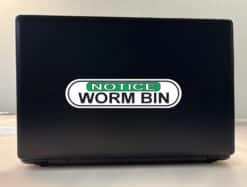 8in x 2in Oblong Notice Worm Bin Sticker