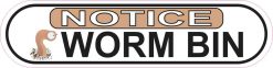Picture Oblong Notice Worm Bin Sticker
