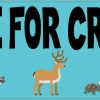 Blue I Brake for Critters Magnet