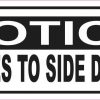 Oblong Right Arrow Deliveries to Side Door Sticker