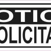Oblong Notice No Solicitation Sticker