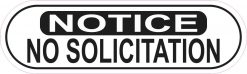 Oblong Notice No Solicitation Sticker