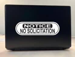 10in x 3in Oblong Notice No Solicitation Sticker
