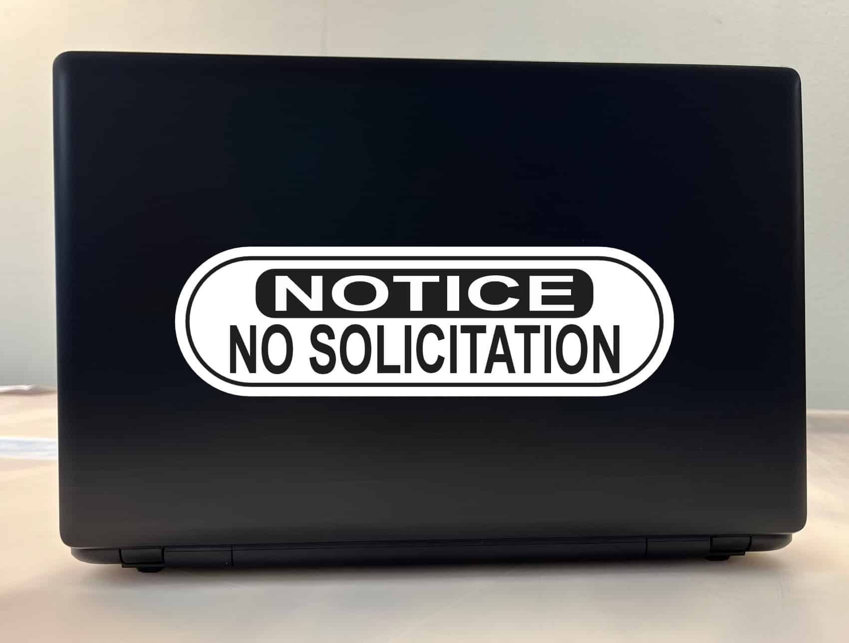 10in x 3in Oblong Notice No Solicitation Sticker