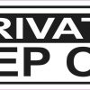 Oblong Private Keep Out Sticker