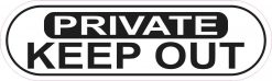 Oblong Private Keep Out Sticker