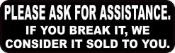 Ask for Assistance Sticker