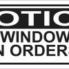 Oblong Window for Call In Orders Sticker