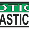 Oblong Notice Recycling Plastic Only Sticker