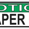 Oblong Notice Recycling Paper Only Sticker