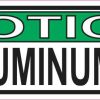 Oblong Notice Recycling Aluminum Only Sticker