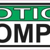 Oblong Notice Recycling Compost Sticker