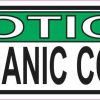 Oblong Notice Organic Compost Sticker