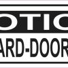 Oblong Notice Push Hard Door Sticks Sticker