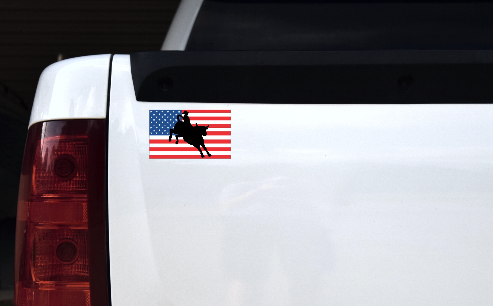 United States Flag Bull Rider Magnet