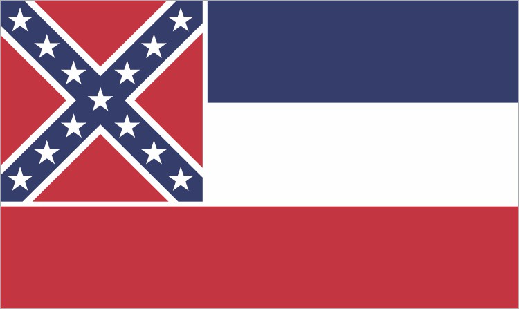 Mississippi State Flag Sticker