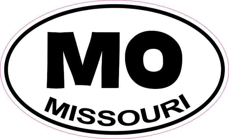 Oval MO Missouri Sticker