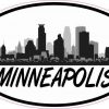 Oval Minneapolis Skyline Sticker