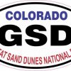 Oval Great Sand Dunes National Park Sticker