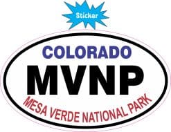 Alternative view of 5in x 3in Oval Mesa Verde National Park Sticker