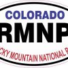 Oval Rocky Mountain National Park Sticker