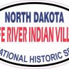 Oval Knife River Indian Village Sticker