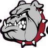 Left Facing Maroon Bulldog Stickers
