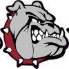 Right Facing Maroon Bulldog Stickers