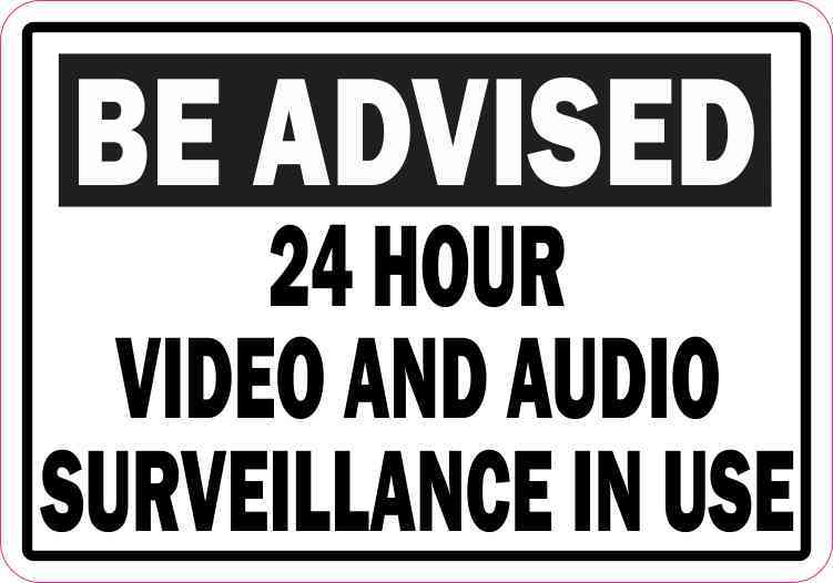 24 Hour Video and Audio Surveillance Magnet