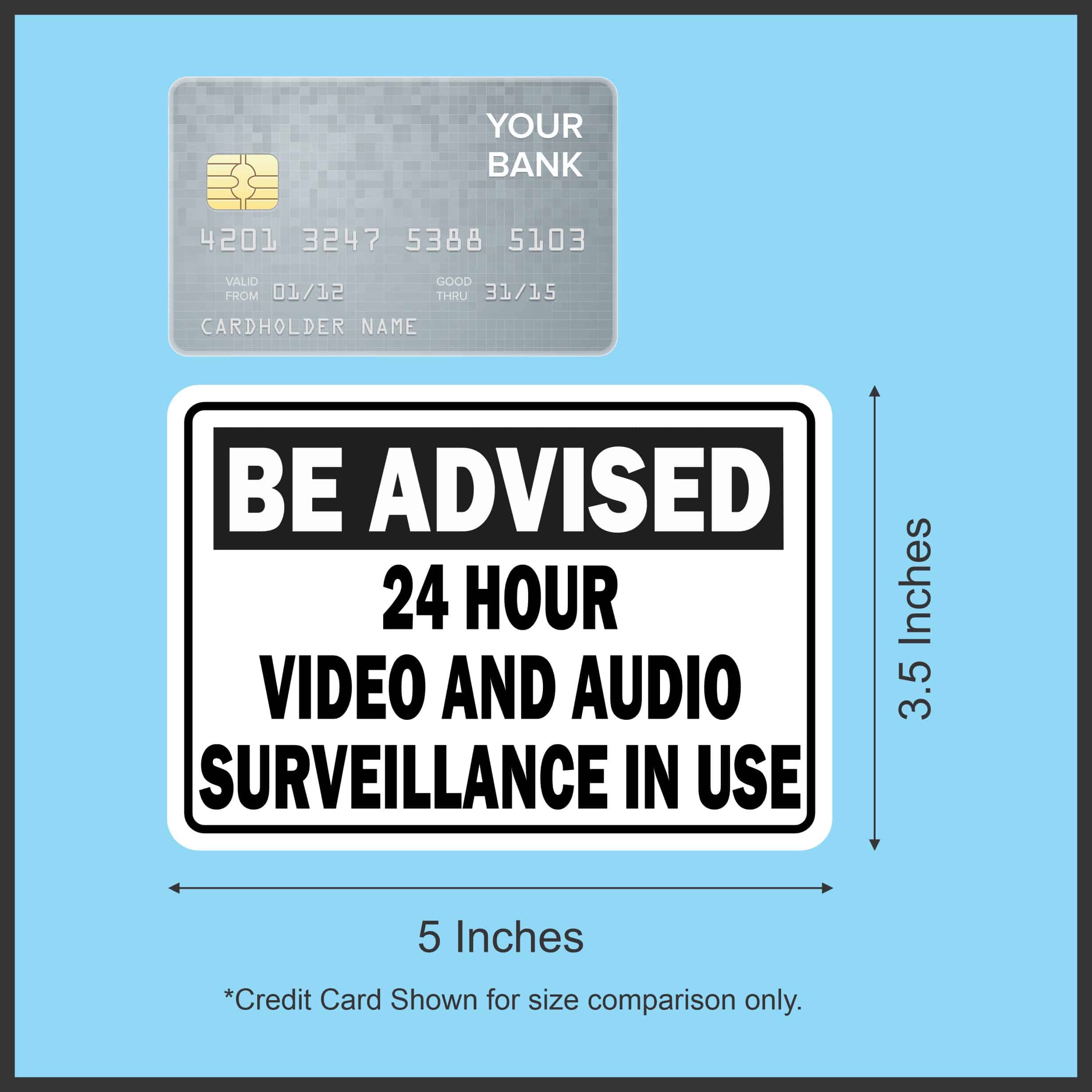 5in x 3.5in 24 Hour Video and Audio Surveillance Magnet - Image 3