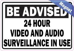 Alternative view of 5in x 3.5in 24 Hour Video and Audio Surveillance Magnet