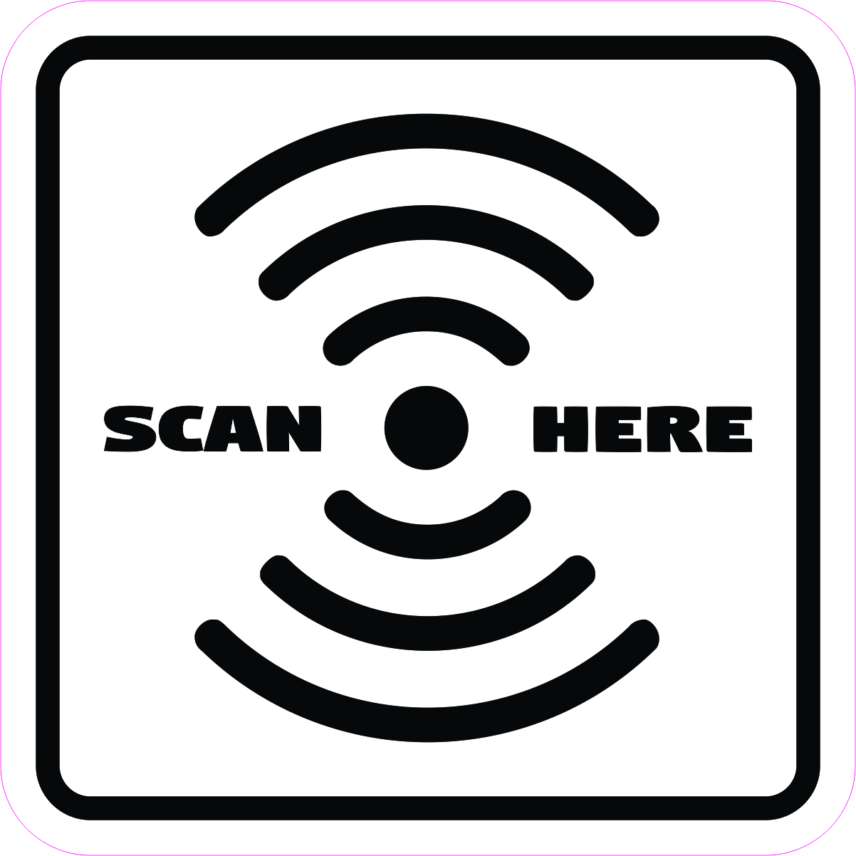 Scan Here Magnet