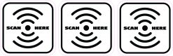 Scan Here Stickers