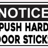 5in x 3.5in Notice Push Hard Door Sticks Magnet
